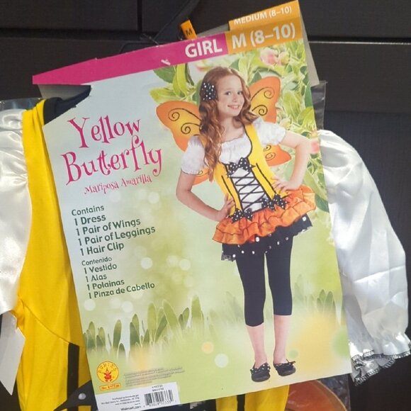 Rubie's Yellow & Black Butterfly Costume for Kids NWT Size M 8-10 - Picture 1 of 5